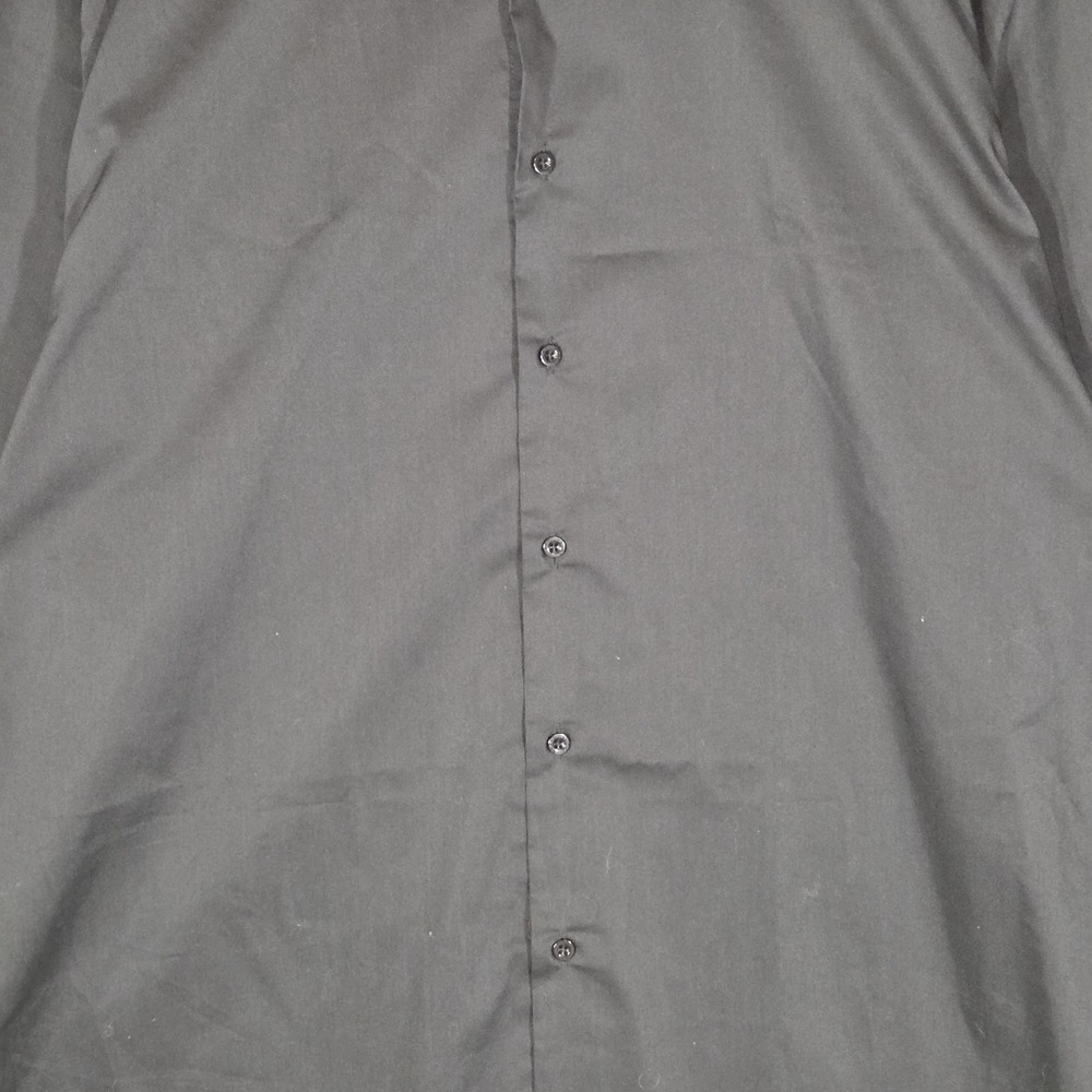 Lucky Brand Men XL Black Slim Fit Stretch Dress Shirt 17-17.5 34/35 Button Up - Picture 6 of 8